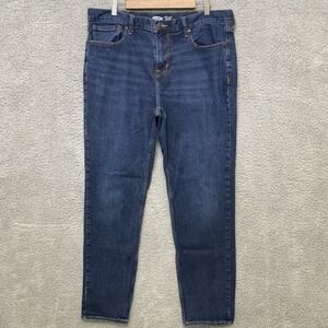 Old Navy Athletic Taper Jeans Men 39x32 Blue Denim Built In Tough Built In Flex